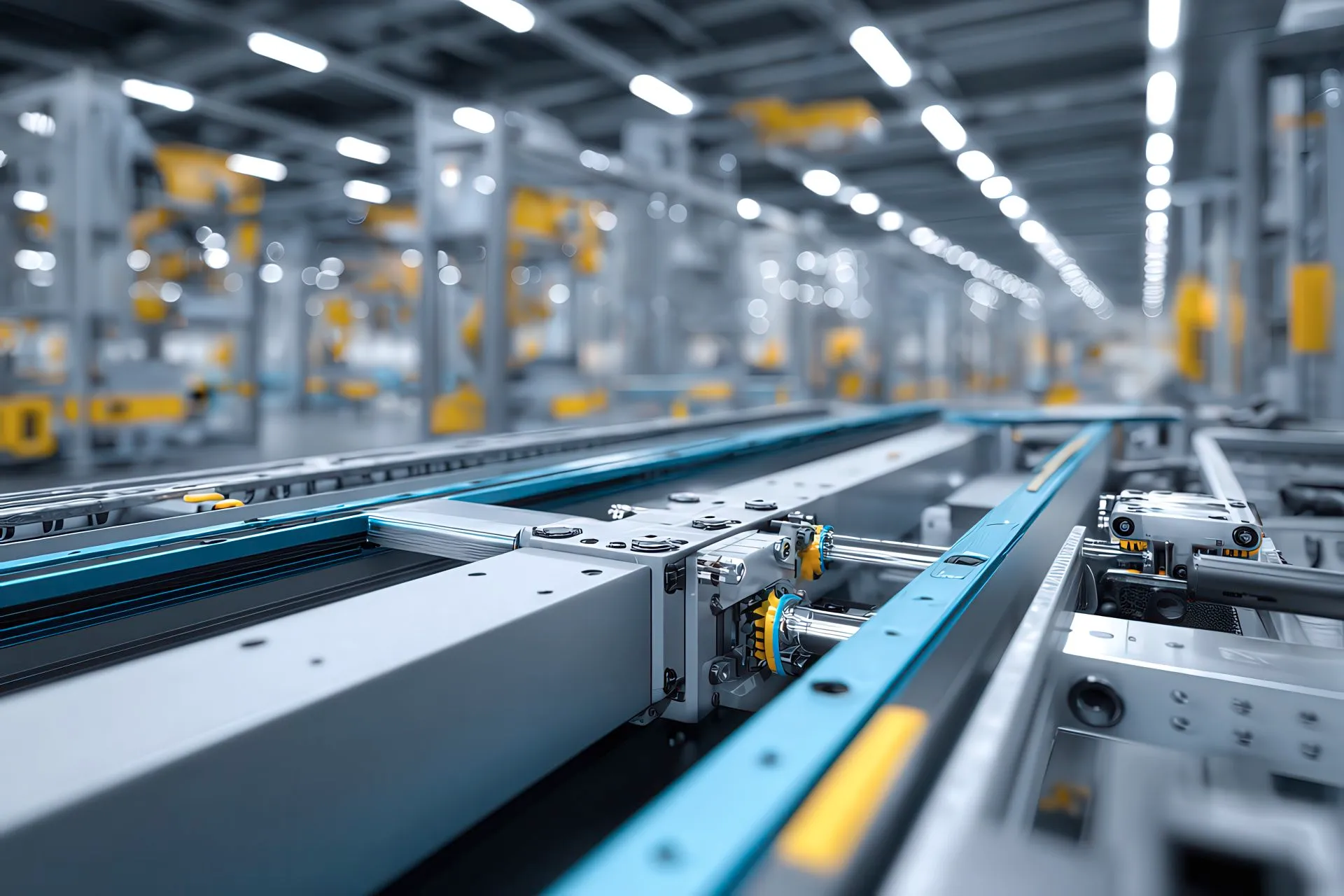 Guide lineari integrate perfettamente in un impianto industriale